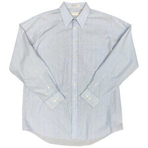 Men's HENRY GRETHEL Reg. Fit Baby Blue Button Up Dress Shirt- Size‎ 16 34/35